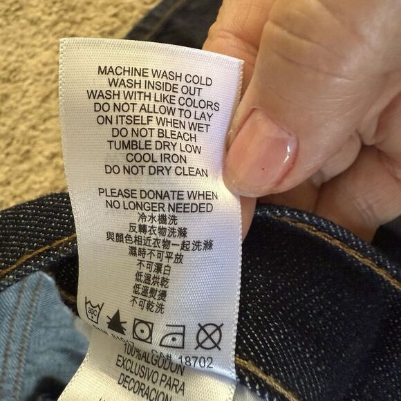 Levi’s 505 Dark Wash Jeans 28 x 28 Regular Straight Leg Denim Boys Size 16 - Picture 3 of 9